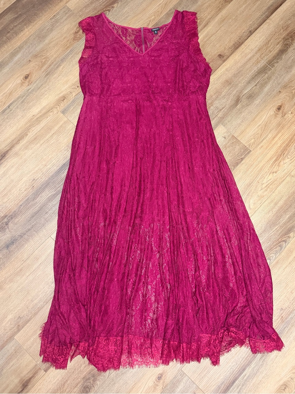 Torrid 28 Burgundy Lace High Low Midi Dress Plus Size Cocktail Wedding Guest
